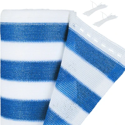 Afbeelding van Relaxdays Zichtbreeknet 1,8 m zichtdoek tuin gestreept van HDPE blauw wit x 25 meter