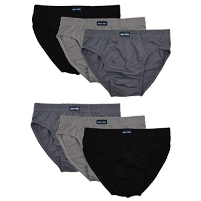 Afbeelding van MioRalini 12 of 6 paar slips van 100% zacht katoen, zonder gulp, klassieke kleuren, Set stuks, XL