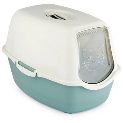Afbeelding van Rotho Mypet Kattenbak Eco Bailey 56 x 40 39 cm Kattentoilet Groen&amp;Beige