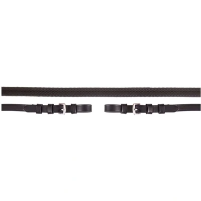 Afbeelding van Premiere Teugel Rubber 13mm met Gespsluiting Zwart Pony