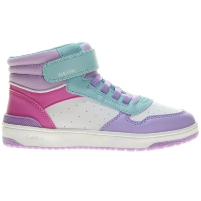 Afbeelding van Geox Washiba GIRL Sneakers hoog voor kinderen, Maat: 38, Lilac/aqua Imitatieleer/ textiel