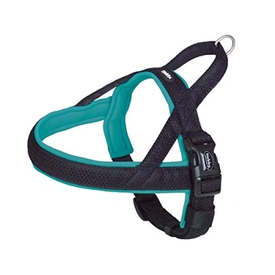 Afbeelding van Nobby norwegian tuig mesh preno turquoise XL buikband 75 98 cm + borstband 62 breedte 40/45 mm