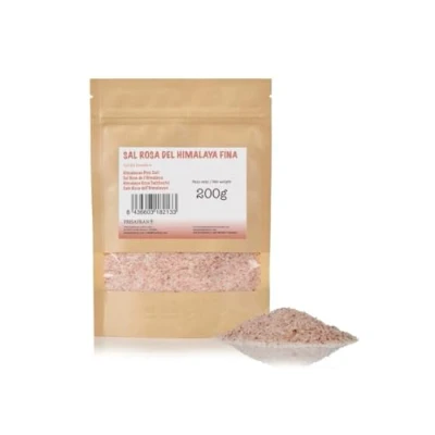 Afbeelding van FRISAFRAN Fijn Himalayazout 200 g Natuurlijk Roze zout Geen additieven Himalaya Grof regenererend gezonde spijsvertering