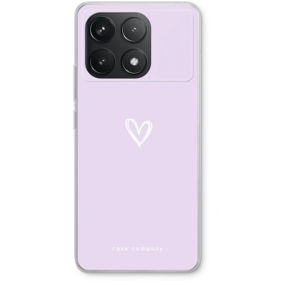 Afbeelding van Case Company® hoesje geschikt voor Xiaomi Redmi K70 Pro Klein hartje paars Soft Cover Telefoonhoesje Bescherming aan alle Kanten en Schermrand