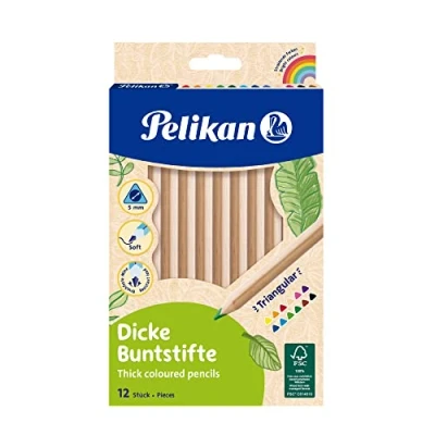 Image de Buntstifte 12Er Dreieckig Dick Bsd12Dn Pelikan 700047