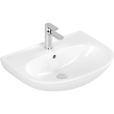 Afbeelding van Villeroy &amp; Boch O. Novo Wastafel met kraangat 60x46x13 cm Wit Alpin CeramicPlus