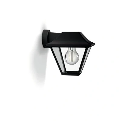 Afbeelding van Philips Alpenglow Wandlamp Zwart 1x60W