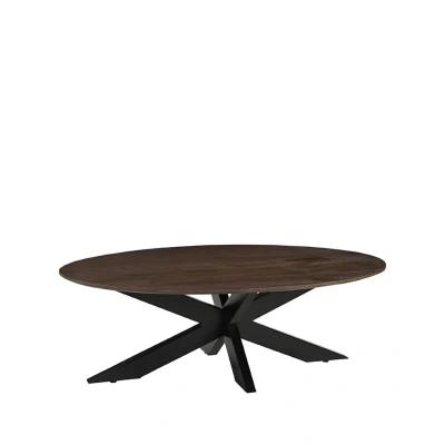 Afbeelding van LABEL51 Salontafel James Ovaal Espresso 130cm