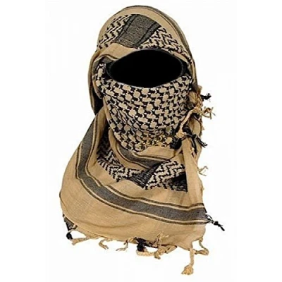 Afbeelding van Mil Tec Sjaal PLO Shemagh, kaki/zwart, 110 x cm