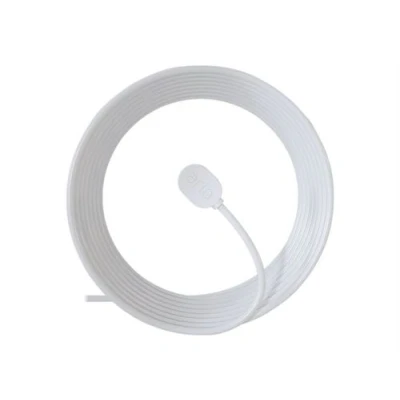 Afbeelding van Arlo magnetische stroomkabel voor buiten (wit) Gecertificeerd Accessoire 7,6 m Compatibel met Ultra 2 (+XL), Pro 5, 4 3, Go beveiligingscamera&#039;s &amp; floodlight VMA5600C 100PES
