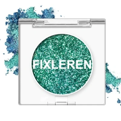 Afbeelding van Fixleren Kameleon glitter make up palet, oogschaduw, metallic langdurig, holografisch, podium/feestmake up, groen