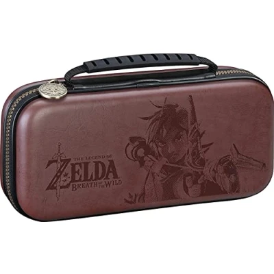 Image de Pochette de transport BigBen Deluxe Officielle the Legend of Zelda Breath Wild Marron pour Nintendo Switch