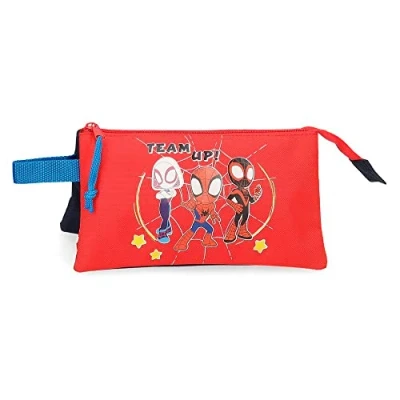 Afbeelding van Marvel Spidey and Friends Pennenetui, drievoudig, Rood, 22 x 12 5 cm, polyester, Talla única, Drievoudig etui, etui