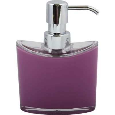 Afbeelding van MSV Zeeppompje/dispenser Aveiro PS kunststof paars/zilver 11 x 14 cm 260 ml