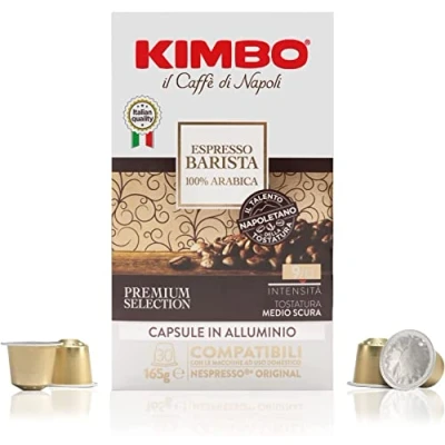 Image de Kimbo Capsules compatibles Nespresso* Original en aluminium, 30 capsules, Espresso Barista, 100 % arabica