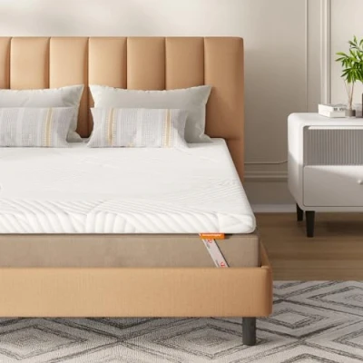 Afbeelding van Sweetnight Topper 180 x 200 cm, visco elastische matrasbeschermer, gelschuim 5 cm hoogte geheugenschuim met afneembare en wasbare overtrek, wit