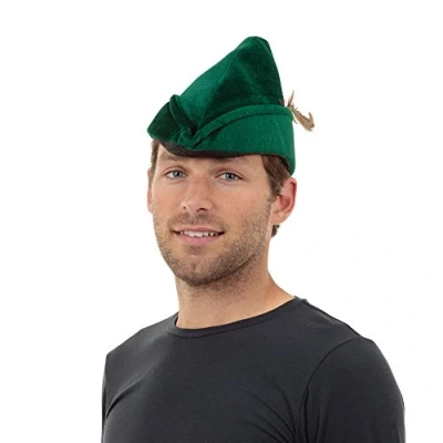 Afbeelding van Bristol Novelty Robin houten hoed van zacht vilt, BH531, groen, Eén maat