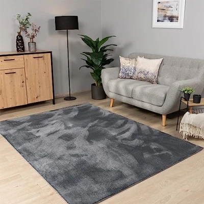 Afbeelding van Paco Home Vloerkleed Woonkamer Laagpolig Wasbaar In Wasmachine Eenkleurig Zacht 200x280 cm