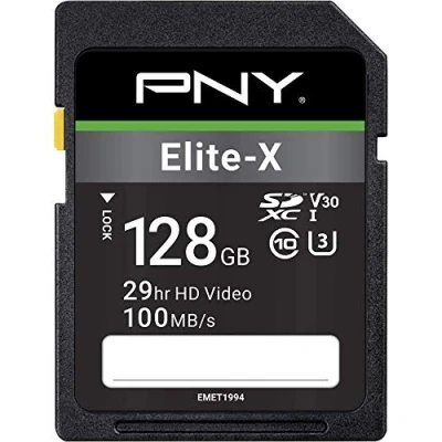 Image de PNY Elite X Carte mémoire flash 128 Go UHS I U3 / Class10 SDXC