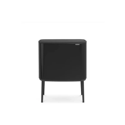 Afbeelding van Brabantia Bo Touch Bin Recycle Prullenbak Met Deksel Op Pootjes 3 X 11 Liter Zwart