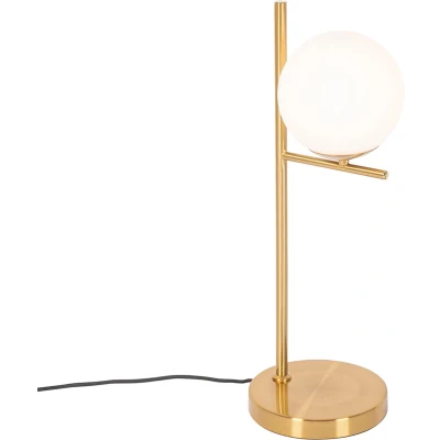 Afbeelding van QAZQA Art Deco tafellamp goud en opaal glas Flore