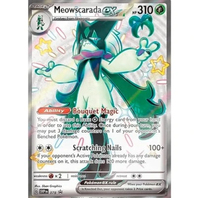 Afbeelding van Gigantische Pokémon kaarten GX, VMAX, EX, Vstar of V (Meowscarada EX)