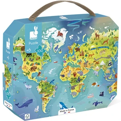Afbeelding van Janod puzzel de wereld 100st