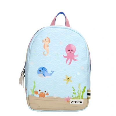 Afbeelding van Zebra Trends Limited Edition Pip Kinderrugzak Lichtblauw Print