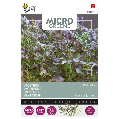 Afbeelding van Microgreens Mosterd Red Frills Buzzy