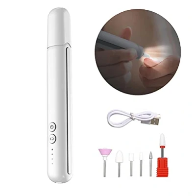 Afbeelding van Elektrische nagelvijl, nagelboor, multifunctioneel gereedschap voor batterijnagels, nagelvijl met instelbare USB oplader, acrylnagels, gelnagels, peeling,