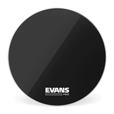 Image de Evans BD24MX2B Peau de grosse caisse fanfare noire MX2, 24 pouces
