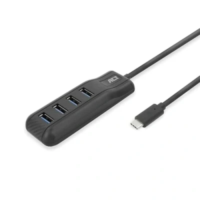 Afbeelding van ACT AC6420 USB C Hub 3.0 4x A 5Gbps Zwart Kabellengte 50 cm