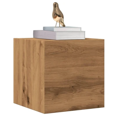 Afbeelding van vidaXL Tv wandmeubelen 2 st 30,5x30x30 cm artisanaal eikenkleurig