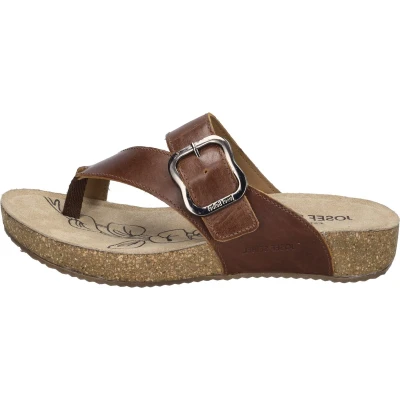 Afbeelding van Josef Seibel Tonga Teensandalen, Dames, Maat: 39, Camel Leer