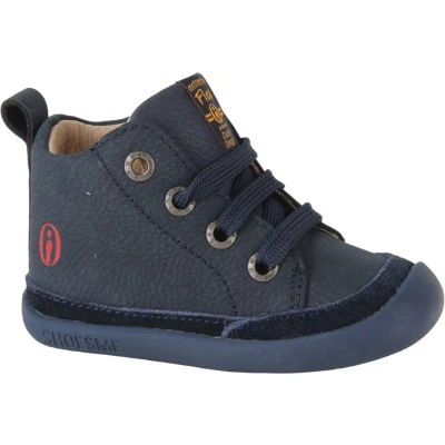 Afbeelding van Baby Veterschoenen Jongens Dark Blue Leer Shoesme Maat 20