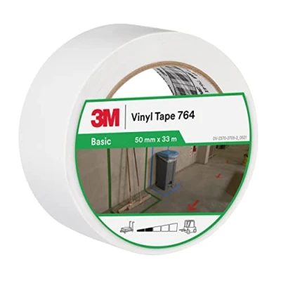 Afbeelding van 3M Vinyltape 764 algemeen gebruik, wit, 50 mm x 33 m
