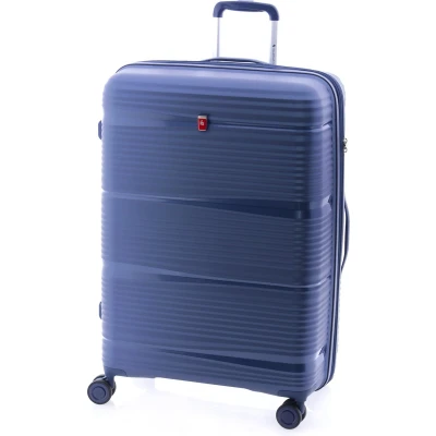 Afbeelding van Gladiator Bionic Grote Koffer 76 cm 100/110 liter Expandable TSA slot Eco Friendly Recyclebaar PP Blauw