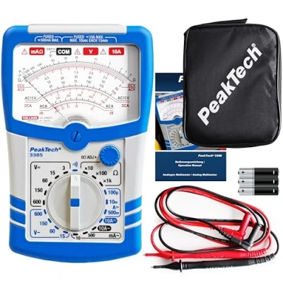 Afbeelding van Peaktech 3385 analoge multimeter 600V AC/DC 10A CAT III
