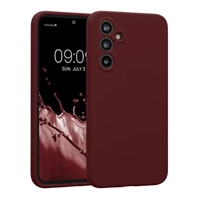 Afbeelding van kwmobile telefoonhoesje geschikt voor Samsung Galaxy A54 5G TPU backcover met siliconen coating Smartphone case in bordeaux violet