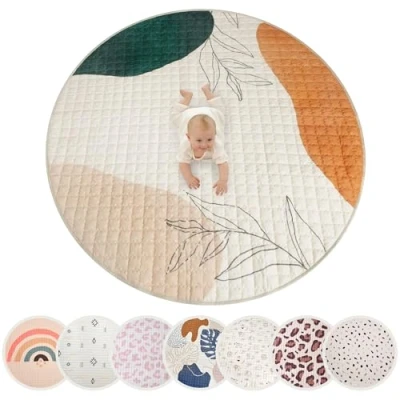 Afbeelding van Hakuna Matte Gewatteerde Speelmat Baby 150cm Extra dik 1,5cm Zacht Babykruipkleed Babyspeelkleed met antislipbodem voor kruipen, box Machinewasbaar Babyspeeltapijt Kruipmat Speelkleed