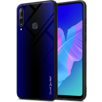 Afbeelding van Cadorabo Hoesje geschikt voor Huawei P40 LITE E in KOBALT PAARS Beschermhoes gemaakt van TPU silicone Case Cover en achterkant gehard glas