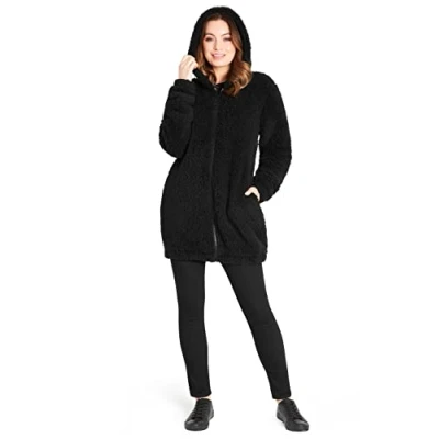 Afbeelding van CityComfort Damestrui met capuchon, warme en zachte fleecejas voor dames tieners, wintertrui capuchon