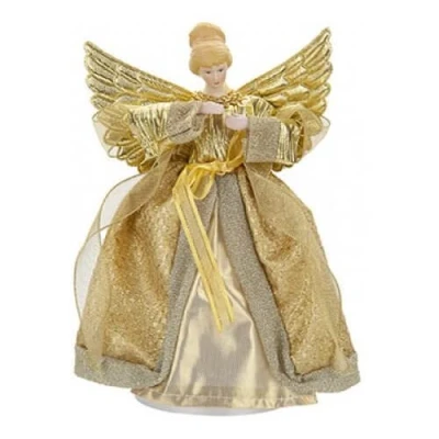 Afbeelding van 21 cm (8 inch) Goud of Zilver Boom Top Engel Kerstboomversieringen