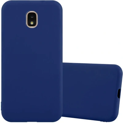 Afbeelding van Cadorabo Hoesje geschikt voor Samsung Galaxy J3 2018 in CANDY DONKER BLAUW Beschermhoes gemaakt van flexibel TPU silicone Case Cover
