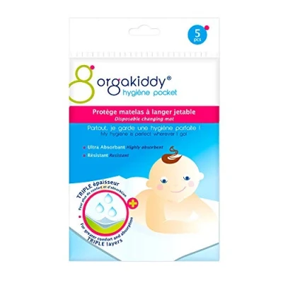 Afbeelding van Orgakiddy Hygiene Pocket Wegwerp Verschoningsmatje Hoes 5 Matrashoezen