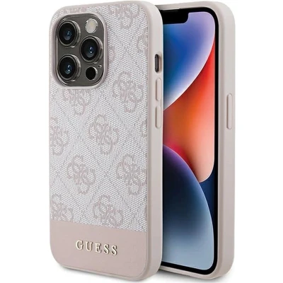 Afbeelding van Guess 4G Stripe Collection hoesje voor iPhone 15 Pro roze