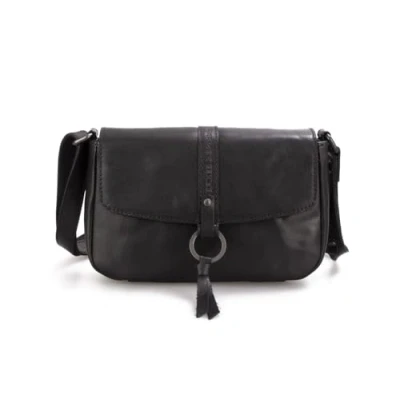 Afbeelding van Leather Cross Body flap bag Coyote Black