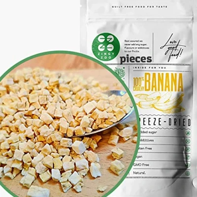 Afbeelding van Gelgedroogde bananen Suikervrije Gedroogde Gevriesdroogde banaan vruchten Verse diepvriesgedroogde Frozen Dried Fruit Banana Pieces