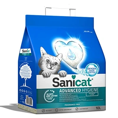 Afbeelding van Sanicat Kattenbakvulling Advanced Hygiene 10 liter