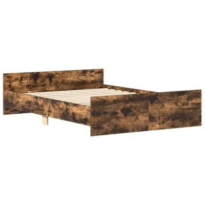 Afbeelding van Bedframe Bewerkt Hout Sonoma Eikenkleurig 100X200 cm 120 x 200 / Gerookt eiken